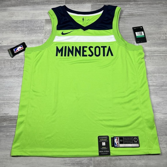 Nike Minnesota Timberwolves Swingman‎ NBA Blank Green Jersey Men's XL 52 NWT